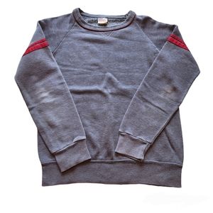 Vintage Bassett Walker Men's Gray & Red Pullover Sweater Size Small